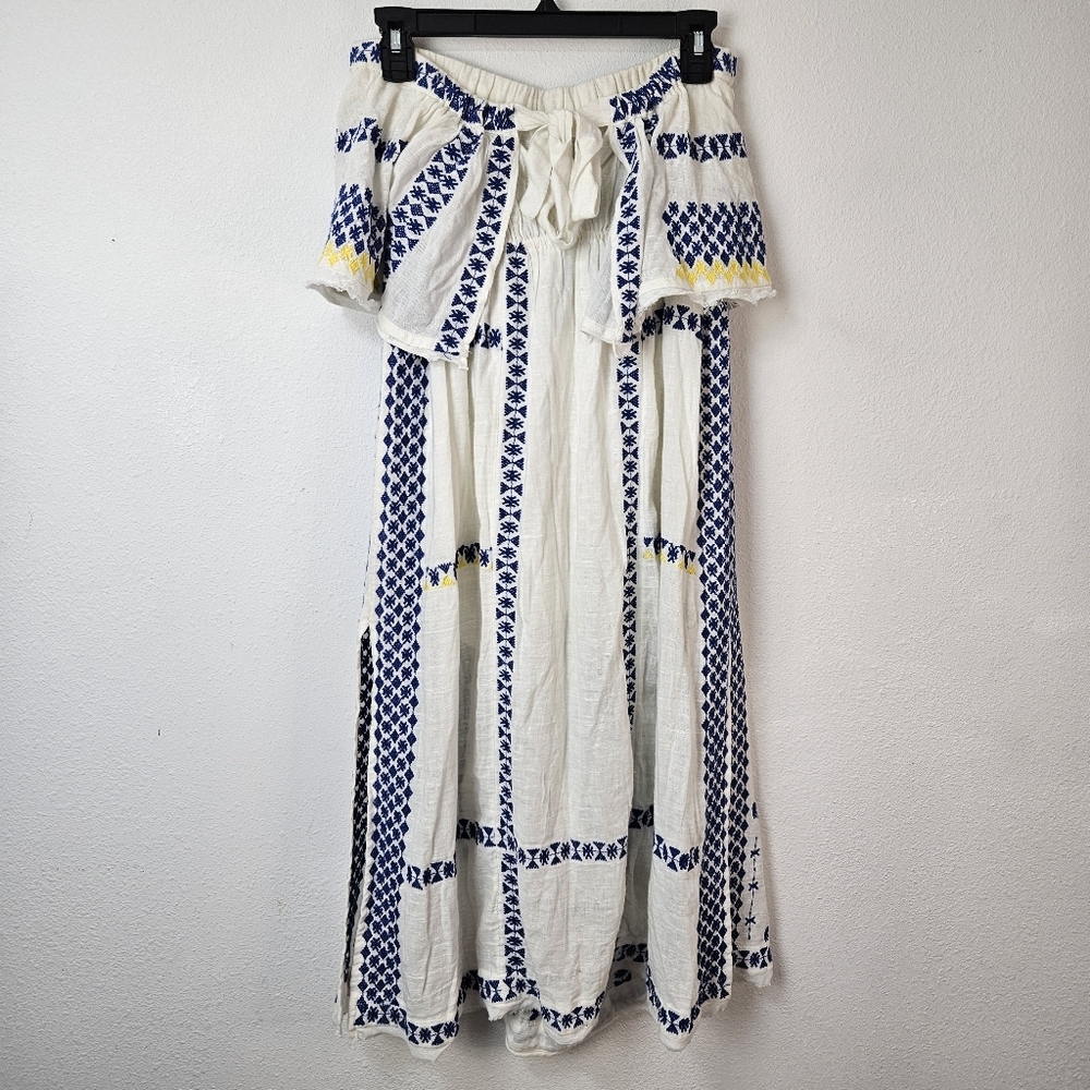 Free People Wild Romance Embroidered Dress in Ivory Size Small - Picture 8 of 12